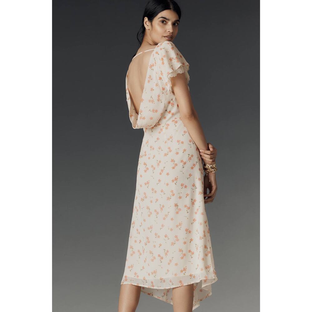 AFRM Vittoria Boat-Neck Ruched Maxi Dress Anthropologie NWT Medium